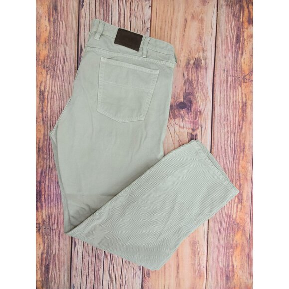 Orvis Mens Light Khaki Cotton Pants 40x32 Relaxed Fit - Picture 3 of 9